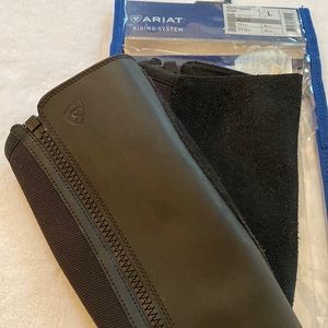 Ariat youth half chaps black leather